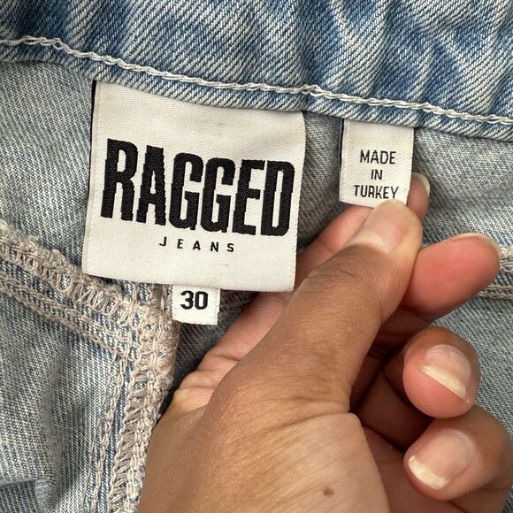 The Ragged Priest Gaze Mom Jeans 30 Circle Panel Frayed Edgy ASO Dixie D’Amelio - Picture 10 of 13